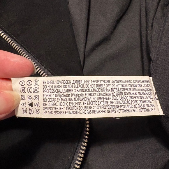 Forever 21 genuine suede leather fringe biker jacket - size small - Picture 6 of 10